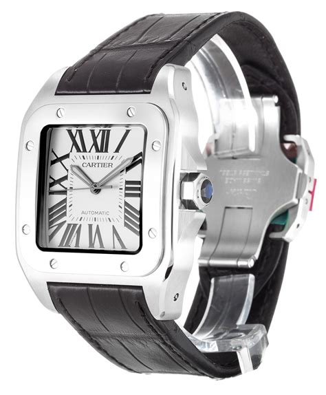 cartier santos 100 diamond replica|cartier santos 100 price list.